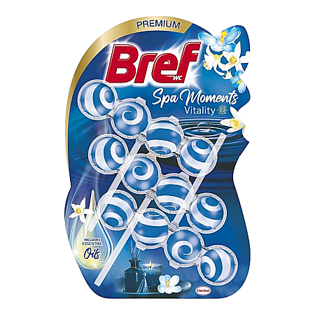 Produse de uz casnic - BREF Premium Spa Moments Odorizant Toaleta Vitality 3 x 50 g