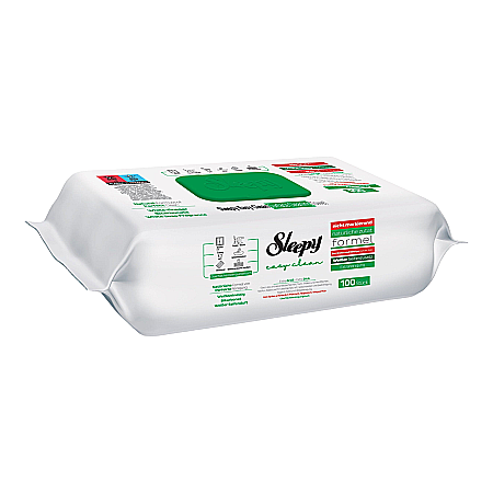 Servetele Umede - SLEEPY Servetele Umede Curatare Multisuprafete cu Bicarbonat, Otet Alb, Eucalipt - White Soap Additive, 100 Buc