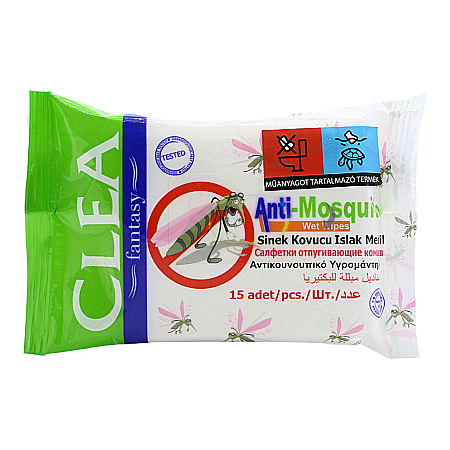 Combaterea Insectelor Daunatoare - CLEA Fantasy Servetele Umede Antibacteriene, Impotriva Tantarilor 15 buc