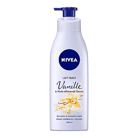 Lotiune de corp - NIVEA Lotiune de Corp cu Pompa Vanilie & Ulei de Migdale 200 ml