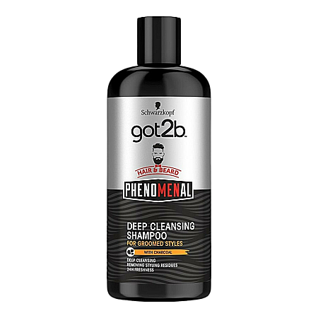 Ingrijirea parului - GOT2B Phenomenal Sampon pt Par si Barba With Charcoal 250 ml