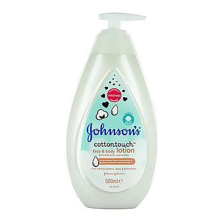 Cosmetice copii - JOHNSON’S Baby Lotiune cu Pompa pt Fata si Corp Cotton Touch 500 ml