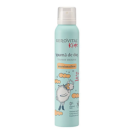 Cosmetice copii - GEROVITAL Kids Mousse Spuma de Dus Marshmallow 200 ml