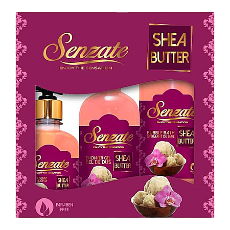 Pentru EA - SENZATE Caseta Spumant 1000 ml+Gel de Dus 500 ml+Sapun Lichid 300 ml SHEA BUTTER