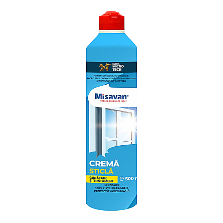 Geamuri - MISAVAN Crema Tratament, Solutie pt Curatarea si Tratarea Suprafetelor din Sticla 500 ml