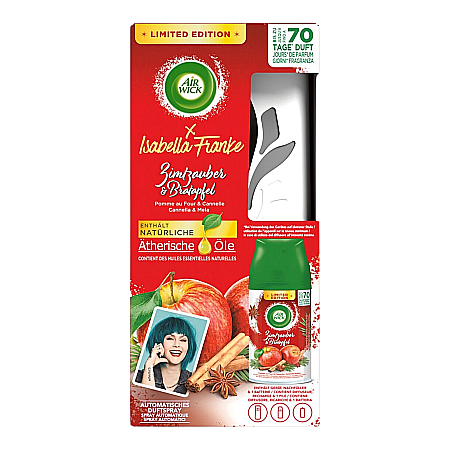 Odorizante - AirWick Aparat Odorizant Camera+Rezerva Editie Limitata Cinnamon Magic & Baked Apple 250 ml
