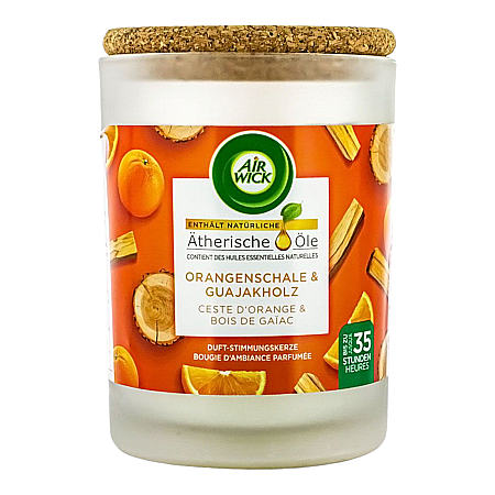 Lumanari Parfumate - AIRWICK Lumanare cu Parfum de Orange Peel & Guaiac Wood 185g