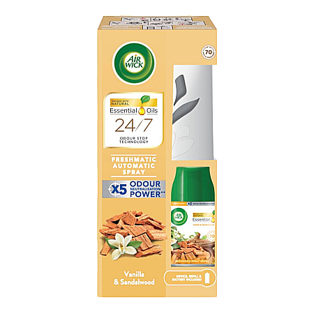Odorizante - AirWick Aparat Odorizant Camera+Rezerva Vanilia & Sandalwood 250 ml