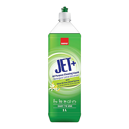 Diverse produse de uz casnic - SANO Jet+ Detergent Lichid Universal Ulei de Citrus 1L
