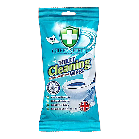 Produse de uz casnic - GREEN SHIELD Servetele Antibacteriene pt Toaleta 40 buc