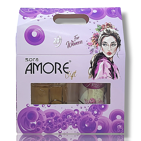 Pentru EA - AMORE Set Caseta Cadou Dama ( Deo Spray 150 ml + Apa de Toaleta 100 ml)