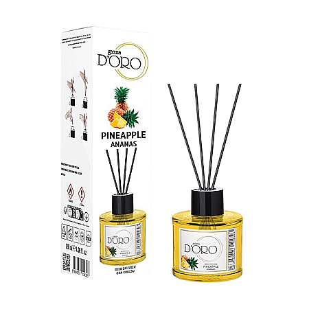 Gamma D'ORO - Gamma D’ORO Odorizant Camera cu Betisoare ANANAS 120 ml