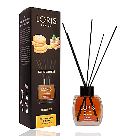 LORIS Odorizant cu Betisoare 120 ml - LORIS Odorizant Camera cu Betisoare NUT COOKIE 120 ml