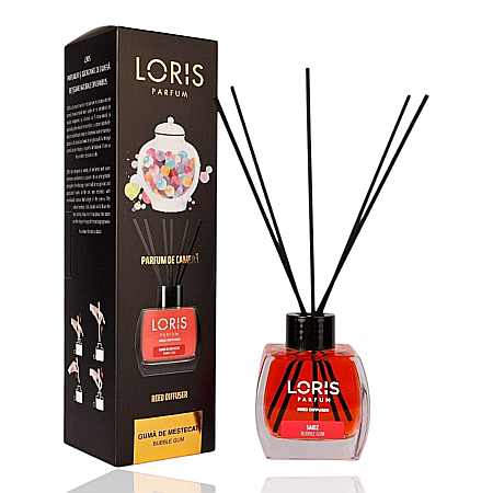 LORIS Odorizant cu Betisoare 120 ml - LORIS Odorizant Camera cu Betisoare BUBBLE GUM 120 ml