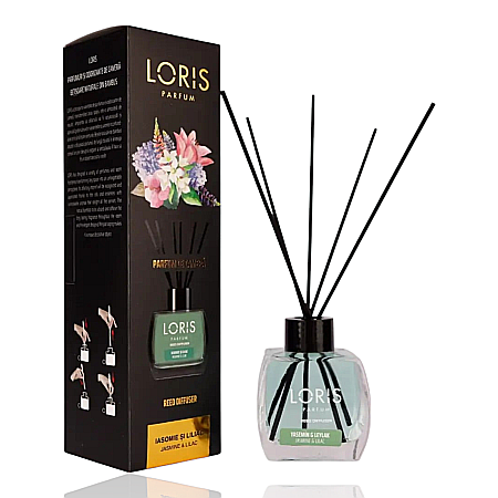LORIS Odorizant cu Betisoare 120 ml - LORIS Odorizant Camera cu Betisoare IASOMIE & LILIAC 120 ml