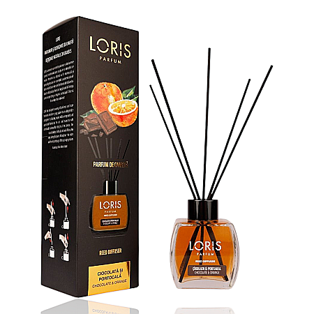 LORIS Odorizant cu Betisoare 120 ml - LORIS Odorizant Camera cu Betisoare CIOCOLATA & PORTOCALA 120 ml