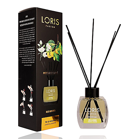 LORIS Odorizant cu Betisoare 120 ml - LORIS Odorizant Camera cu Betisoare IASOMIE & TEI 120 ml