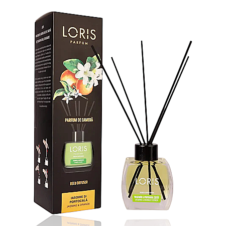 LORIS Odorizant cu Betisoare 120 ml - LORIS Odorizant Camera cu Betisoare IASOMIE & FLOARE de PORTOCAL 120 ml