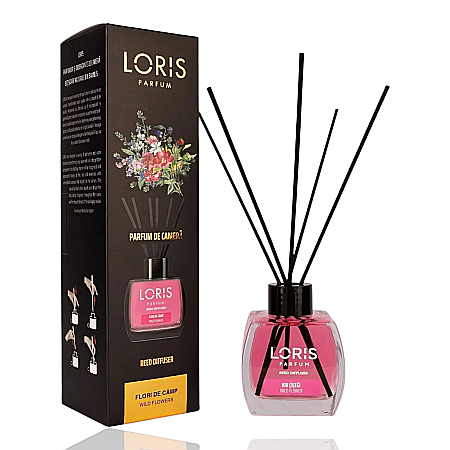 LORIS Odorizant cu Betisoare 120 ml - LORIS Odorizant Camera cu Betisoare WILD FLOWER (Flori Salbatice) 120 ml