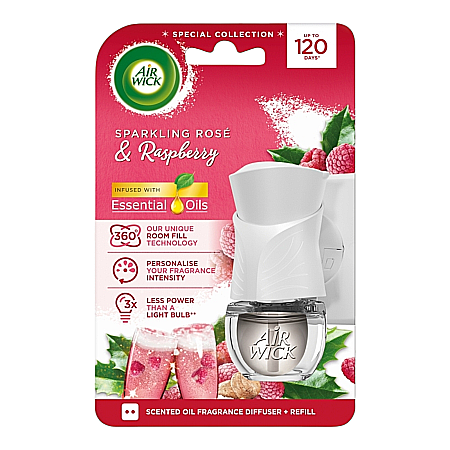 AIRWICK Aparat Odorizant Priza+Rezerva 19 ml Sparkling Rose & Raspberry