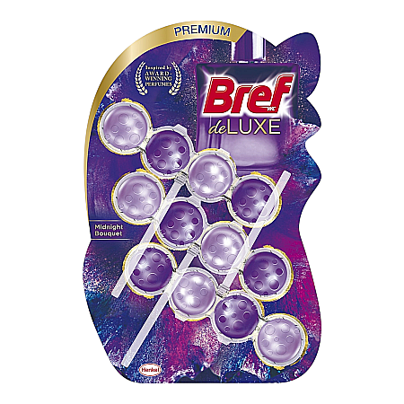 Produse de uz casnic - BREF Premium Deluxe Odorizant Toaleta Midnight Bouquet 3 x 50 g