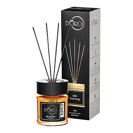 Gamma D'ORO NICHE Odorizant cu Betisoare 120 ml - Gamma D’ORO NICHE Odorizant Camera cu Betisoare SILK EVENING 120 ml