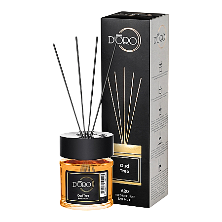 Gamma D'ORO NICHE Odorizant cu Betisoare 120 ml - Gamma D’ORO NICHE Odorizant Camera cu Betisoare OUD TREE 120 ml