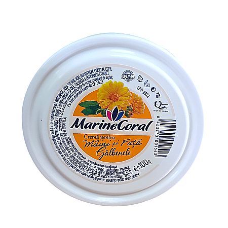 Ingrijirea corpului - Marine Coral Crema de Maini si Fata cu Galbenele 100g