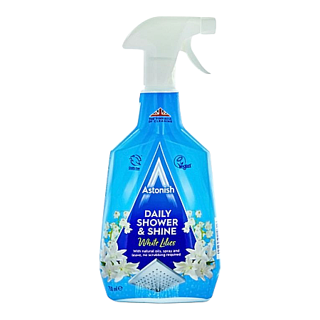 Produse de uz casnic - ASTONISH Solutie Anticalcar pt Dus & Stralucire Zilnica White Lilies 750 ml