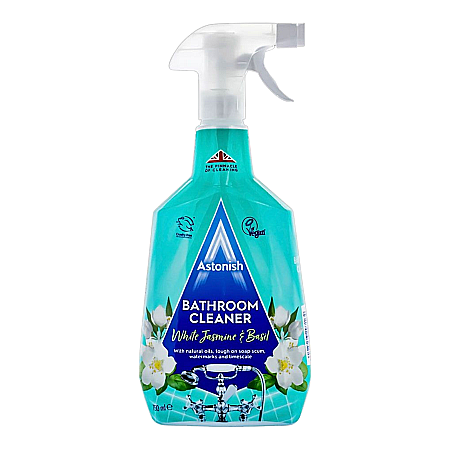 Produse de uz casnic - ASTONISH Solutie Curatat Baie cu Pompa White Jasmine & Basil 750 ml
