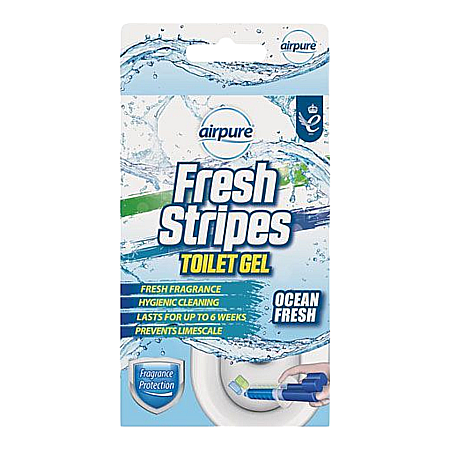Produse de uz casnic - AIRPURE Fresh Stripes Odorizant Gel Toaleta Ocean Fresh 45 ml