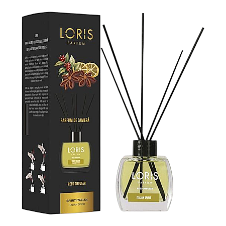 LORIS Odorizant cu Betisoare 120 ml - LORIS Odorizant Camera cu Betisoare ITALIAN SPIRIT 120 ml