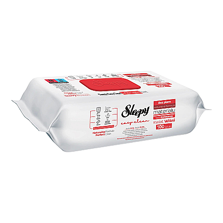Servetele Umede - SLEEPY Servetele Umede Curatare Multisuprafete cu Bicarbonat, Otet Alb, Cherry Blossom 100 buc