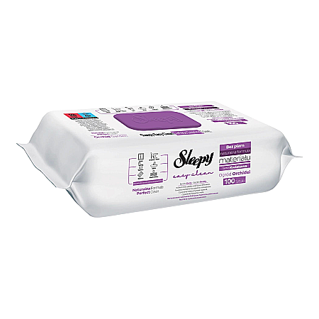 Servetele Umede - SLEEPY Servetele Umede Curatare Multisuprafete cu Bicarbonat, Otet Alb, Orchid Garden 100 buc