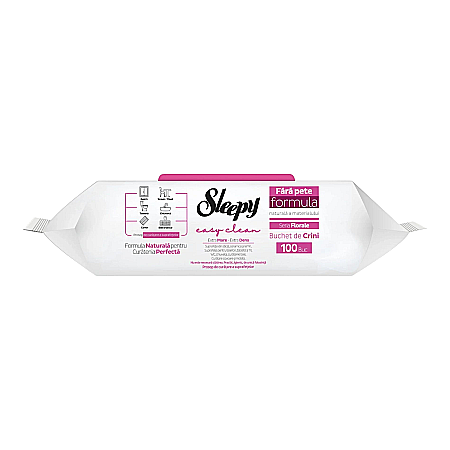 SLEEPY Servetele Umede Curatare Multisuprafete cu Bicarbonat, Otet Alb, Lilium Bouquet 100 buc [1]