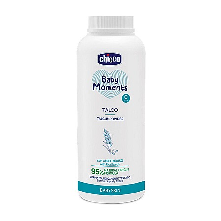 Cosmetice copii - CHICCO Baby Moments Pudra de Talc Dermatologica din Amidon de Orez Baby Skin 0 luni+ 150g