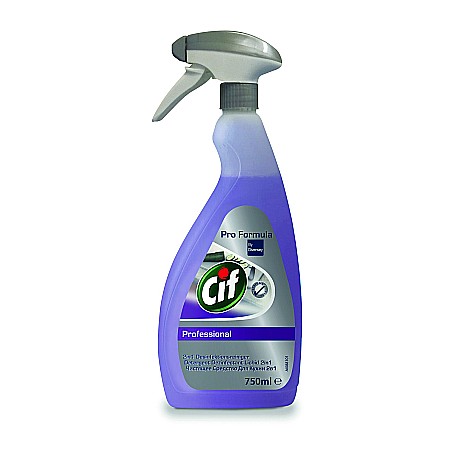 Produse de uz casnic - CIF Professional 2in1 Dezinfectant 750 ml