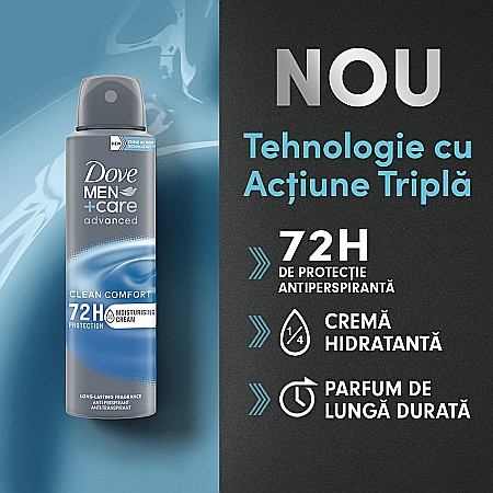 DOVE MEN+CARE Advanced Antiperspirant 72h CLEAN COMFORT 150 ml [1]
