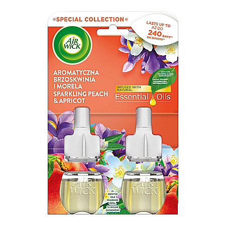 Odorizante - AirWick Rezerva Aparat Electric 2×19 ml Sparkling Peach & Apricot