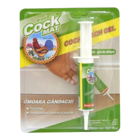 Combaterea Insectelor Daunatoare - COCK MAT Insecticid Gel Model Siringa cu Aplicator Impotriva Gandacilor 30g