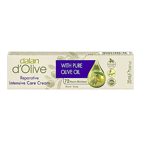 Ingrijirea corpului - DALAN d'Olive Crema de Voiaj, Ingrijire Intensiva Reparatorie 72H de Hidratare pt Maini si Corp 20 ml