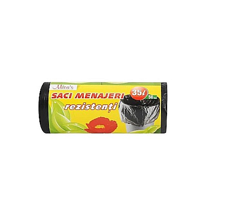 Produse de uz casnic - MICAS Saci Menajeri Rezistenti 35L 50buc/rola