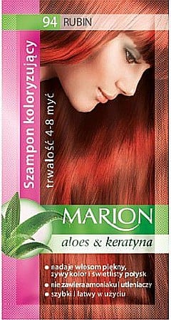 Ingrijirea parului - MARION Aloe & Keratin Sampon Nuantator pt Par Nuanta 94 Rubin 40 ml