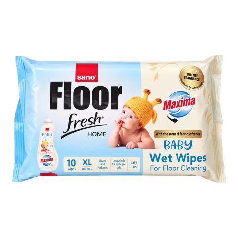 Produse de uz casnic - SANO Floor Lavete Umede pt Pardoseli Fresh Home Baby Oat (70*40cm) 10 buc