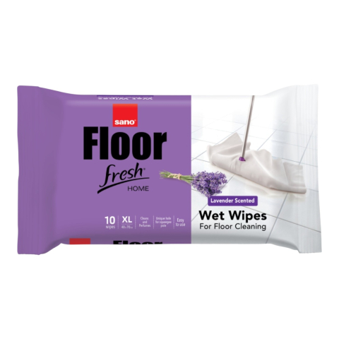 Pardoseli - SANO Floor Lavete Umede pt Pardoseli Fresh Lavander Scented (70*40cm) 10 buc