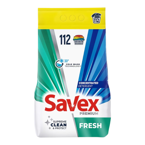 Detergent Rufe - SAVEX Premium Detergent de Rufe Automat Universal FRESH 9 Kg (112 spalari)