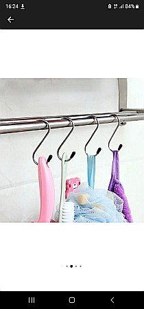 WEI Carlige Tip "S" din Otel Inoxidabil, Organizator Inox (4 buc/set) [2]