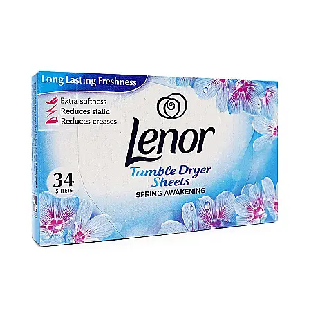 LENOR Servetele Parfumate pt Haine & Uscator Rufe SPRING AWAKENING 34 buc
