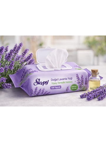SLEEPY Extra Servetele Umede Multisuprafete Ulei Natural de Lavanda 100 buc [1]