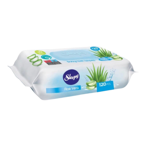 Servetele Umede Multisuprfete - SLEEPY Servetele Umede cu Capac Aloe Vera 120 buc